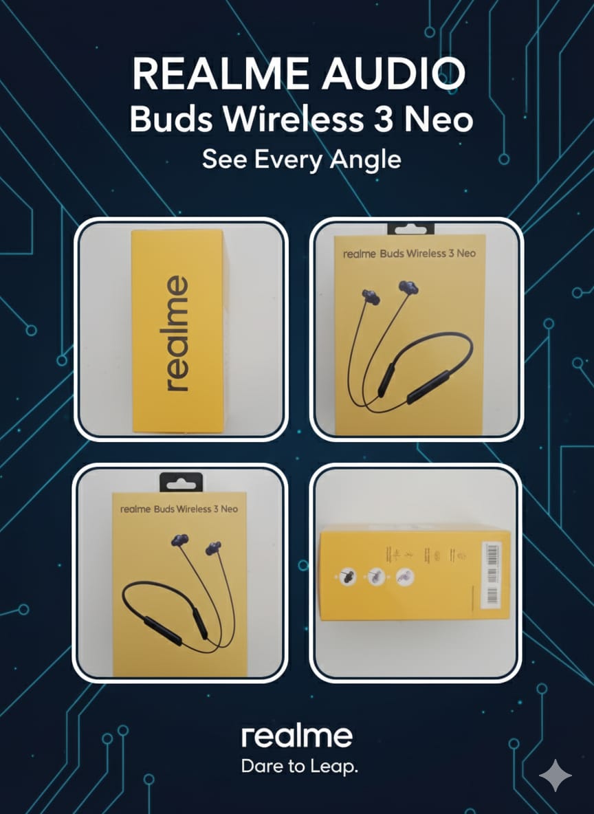Realme Wireless 3 Neo Bluetooth Neckband Earphones