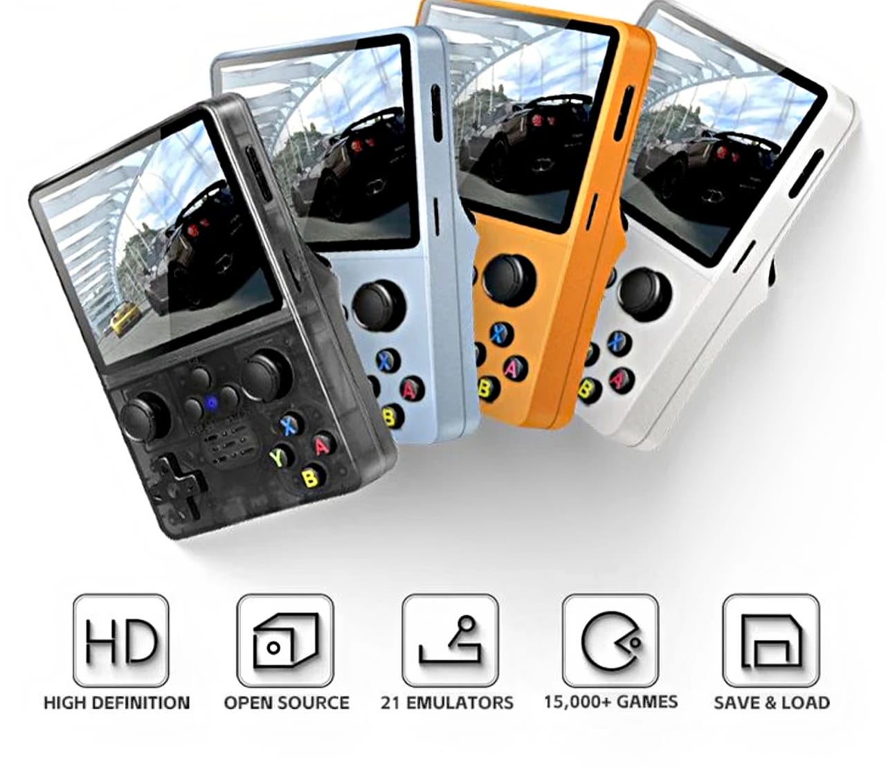 Retro Handheld Game Console – 15,000+ Games | HD Display | 21 Emulators