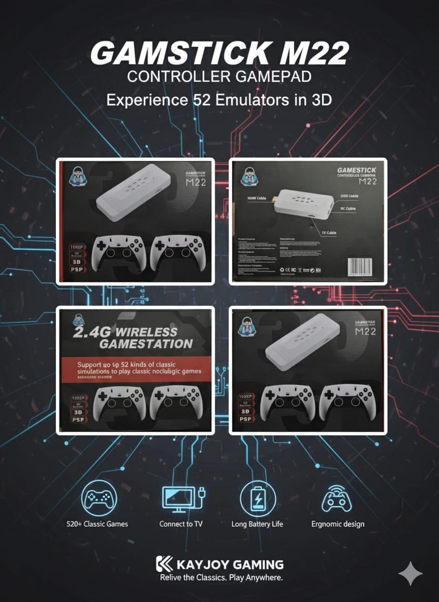 Gamstick M22 Wireless Retro Game Console with Dual Gamepads