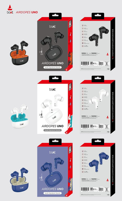 boAt Airdopes Uno True Wireless Bluetooth Earbuds