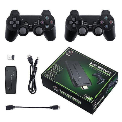 2.4G Wireless TV Game Console – Dual Game Controllers | HDMI Plug & Play | 10000+ Retro Games