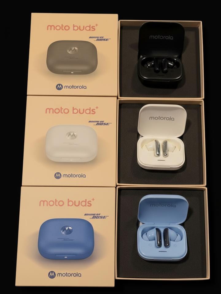Motorola Moto Buds+ Wireless Earbuds – Bose Sound Tuning | ANC | Long Battery Life
