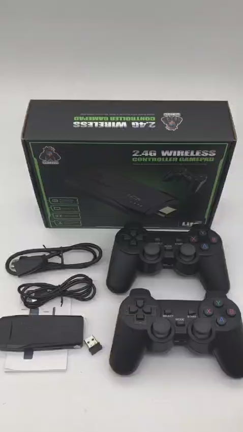 2.4G Wireless TV Game Console – Dual Game Controllers | HDMI Plug & Play | 10000+ Retro Games