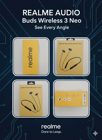 Realme Wireless 3 Neo Bluetooth Neckband Earphones